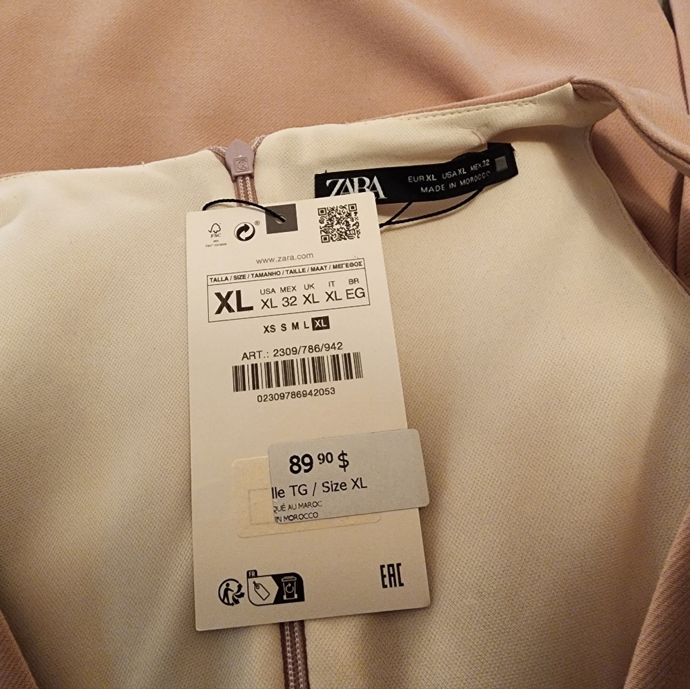 Zara Blush Pink Tailored Vest Midi Dress - Picture 10 of 11